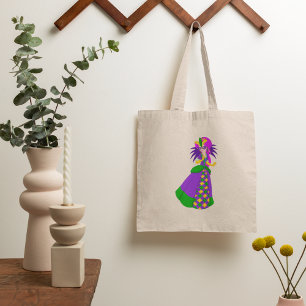 Mardi Gras Koningin Masqueradebal Tote Bag