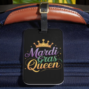 Mardi Gras Koningin Optocht Kostuum Feest Bagagelabel
