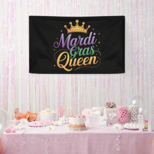 Mardi Gras Koningin Optocht Kostuum Feest Spandoek