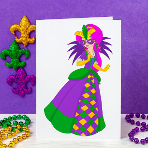 Mardi Gras Koningin Uitnodigingen