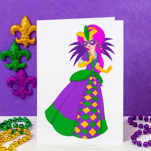 Mardi Gras Koningin Uitnodigingen