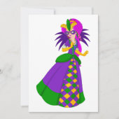 Mardi Gras Koningin Uitnodigingen (Voorkant)