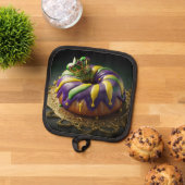 Mardi Gras koningstaart met kroon Pannenlap (Top down)