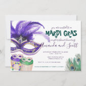 Mardi Gras Koppel Bruiloftsfeest Kaart (Voorkant)