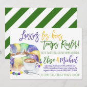 Mardi Gras Koppels Douche Uitnodiging (Voorkant / Achterkant)