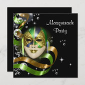 Mardi Gras kostuum mask PERSONALIZE Kaart (Voorkant / Achterkant)