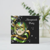 Mardi Gras kostuum mask PERSONALIZE Kaart (Staand voorkant)