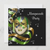 Mardi Gras kostuum mask PERSONALIZE Kaart (Voorkant)