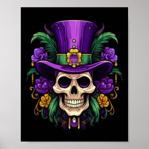 Mardi Gras kostuum Suiker Schedel Carnaval Party M Poster