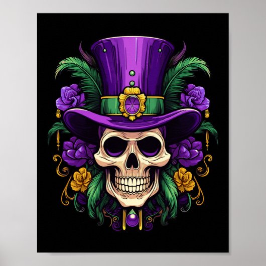 Mardi Gras kostuum Suiker Schedel Carnaval Party M Poster (Voorkant)