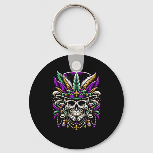 Mardi Gras kostuum Suiker Schedel Carnaval Party M Sleutelhanger (Voorkant)