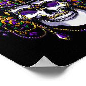 Mardi Gras kostuum Suiker Schedel Carnaval Party Poster (Hoek)