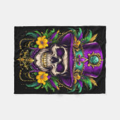 Mardi Gras Kostuum Suiker Skull Carnaval Feest Man Fleece Deken (Voorkant (Horizontaal))
