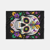 Mardi Gras-kostuum Suiker Skull Carnaval New Orlea Fleece Deken (Voorkant (Horizontaal))