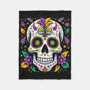 Mardi Gras-kostuum Suiker Skull Carnaval New Orlea Fleece Deken