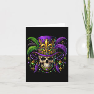 Mardi Gras Kostuum Suikerschedel Carnaval Hallowee Kaart