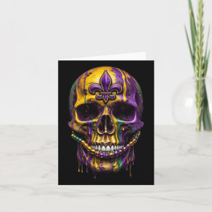 Mardi Gras Kostuum Suikerschedel Carnaval Hallowee Kaart