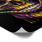Mardi Gras Kostuum Suikerschedel Carnaval Hallowee Poster (Hoek)