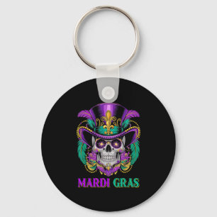 Mardi Gras Kostuum Suikerschedel Carnaval New Orle Sleutelhanger