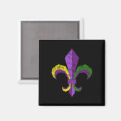 Mardi Gras Kostuumkleding - Fleur De Lis Magneet (Voorkant / Achterkant)