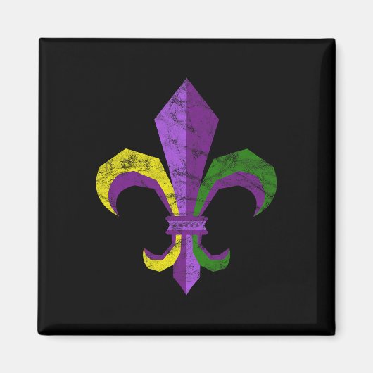Mardi Gras Kostuumkleding - Fleur De Lis Magneet (Voorkant)