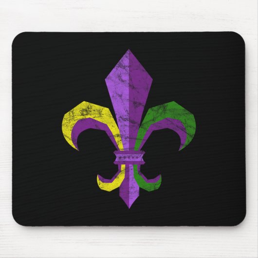 Mardi Gras Kostuumkleding - Fleur De Lis Muismat (Voorkant)