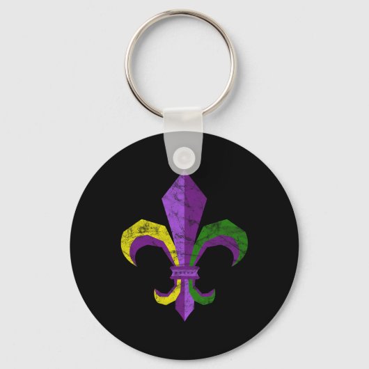 Mardi Gras Kostuumkleding -  Fleur De Lis Sleutelhanger (Voorkant)