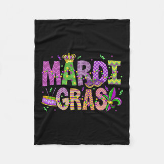 Mardi Gras Kralen Gezichtsmasker Veren Pet Mannen  Fleece Deken