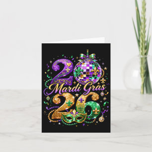 Mardi Gras Kralen Masker Optocht Ontwerp Kaart