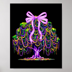 Mardi Gras Kralenboom Carnaval New Orleans Coquett Poster