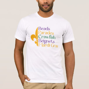 Mardi Gras-kralenparadijs T-shirt