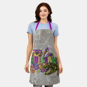 Mardi Gras  krant King Cake Alligator Schort (Gedragen)