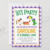 Mardi Gras Krewe Eerste Uitnodiging Verjaardag (Voorkant)