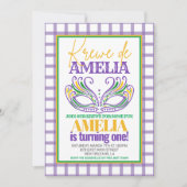 Mardi Gras Krewe eerste verjaardag Kaart (Voorkant)