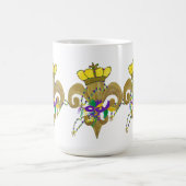 Mardi Gras Kroon fleur de lis Koffiemok (Center)
