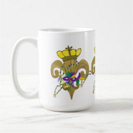 Mardi Gras Kroon fleur de lis Koffiemok