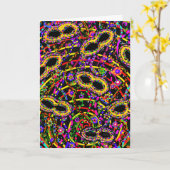 Mardi Gras Kunst Kaart (Gele Bloem)