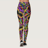 Mardi Gras Kunst Leggings (Achterkant)