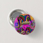 MARDI GRAS-KUNST RONDE BUTTON 3,2 CM (Voorkant /achterkant)