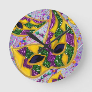 MARDI GRAS KUNST RONDE KLOK