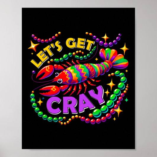 Mardi Gras laat Cray Crawfish Carnaval Parade krij Poster (Voorkant)