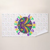 Mardi Gras Laat de goede tijden rollen Badhanddoek (Badhanddoek)