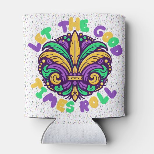 Mardi Gras Laat de goede tijden rollen Blikjeskoeler (Achterkant)