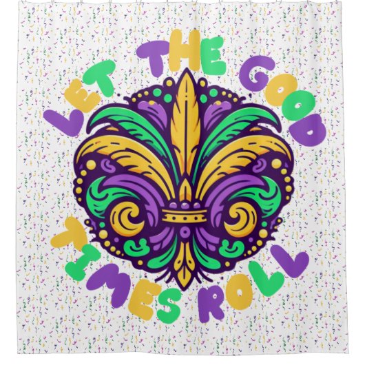 Mardi Gras Laat de goede tijden rollen Douchegordijn (Voorkant)