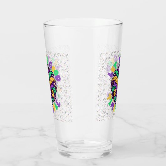 Mardi Gras Laat de goede tijden rollen Glas (Rechts)