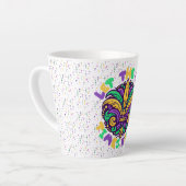 Mardi Gras Laat de goede tijden rollen Latte Mok (Linkerhoek)