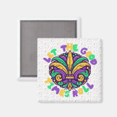 Mardi Gras Laat de goede tijden rollen Magneet (Voorkant / Achterkant)