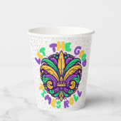 Mardi Gras Laat de goede tijden rollen Papieren Bekers (Achterkant)