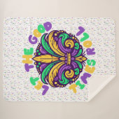 Mardi Gras Laat de goede tijden rollen Sherpa Deken (Voorkant (horizontaal))