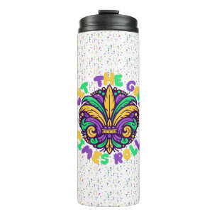 Mardi Gras Laat de goede tijden rollen Thermosbeker